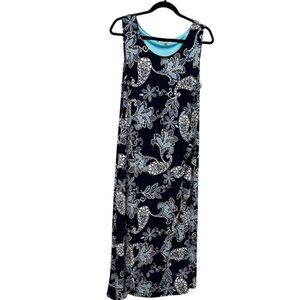 Robbie Bee Printed round-Neck Sleeveless Maxi Dress XL Petite